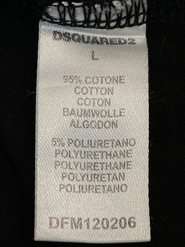 【中古品】【メンズ】 DSQUARED2 ディースクエアード SS TEE ロゴTシャツ 半袖Tシャツ 141-261003-ta-38-min サイズ：L カラー：ブラック 万代Net店