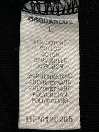【中古品】【メンズ】 DSQUARED2 ディースクエアード SS TEE ロゴTシャツ 半袖Tシャツ 141-261003-ta-38-min サイズ：L カラー：ブラック 万代Net店