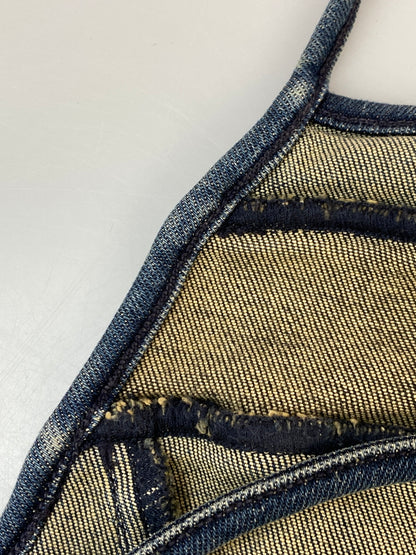 【中古品】【レディース】 DIESEL ディーゼル デニム Dロゴ キャミ レディース トップス キャミソール ビスチェ 170-261007-em-34-min サイズ：M カラー：インディゴ 万代Net店