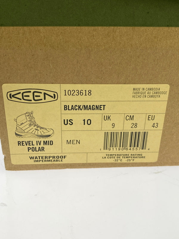 【中古品】【メンズ】 KEEN キーン REVEL IV MID POLAR トレッキングブーツ レヴェル フォー ミッド ポーラー 1023618 靴 シューズ 164-261011-hu-13-min カラー：ブラック 万代Net店