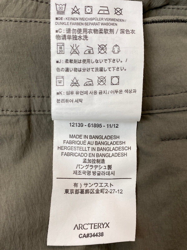 【中古品】【メンズ】 ARC’TERYX アークテリクス RAMPART PANTS ランパートパンツ メンズ ボトムス 薄手 軽量パンツ 155-261022-em-43-min サイズ：30 カラー：カーキ 万代Net店