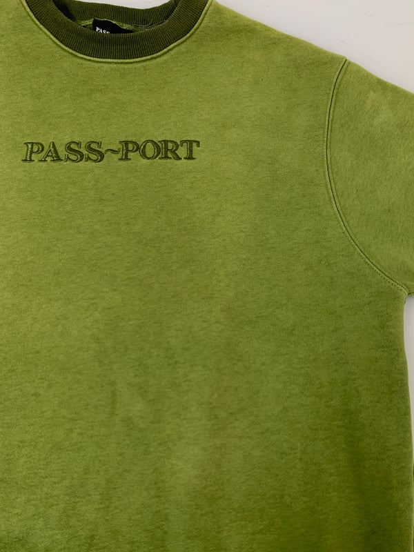 【中古品】【メンズ】 PASS~PORT パスポート SWEATSHIRT スウェットシャツ メンズ トップス 142-261008-KS-32-min サイズ：S カラー：グリーン 万代Net店