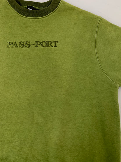 【中古品】【メンズ】 PASS~PORT パスポート SWEATSHIRT スウェットシャツ メンズ トップス 142-261008-KS-32-min サイズ：S カラー：グリーン 万代Net店