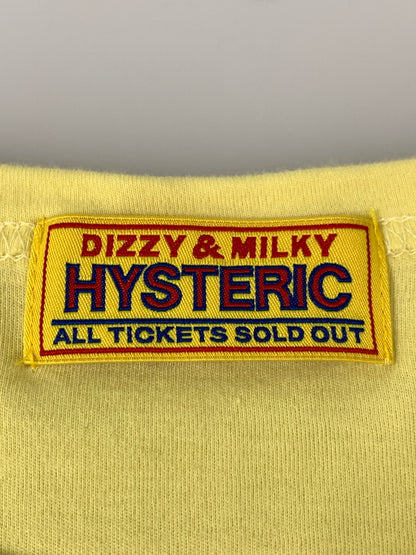 【中古品】【レディース】 HYSTERIC GLAMOUR ヒステリックグラマー 25SS SPEEDSTER チビTシャツ レディース トップス 半袖タイトTシャツ ベビーTシャツ 170-261008-em-41-min サイズ：FREE カラー：クリームイエロー 万代Net店