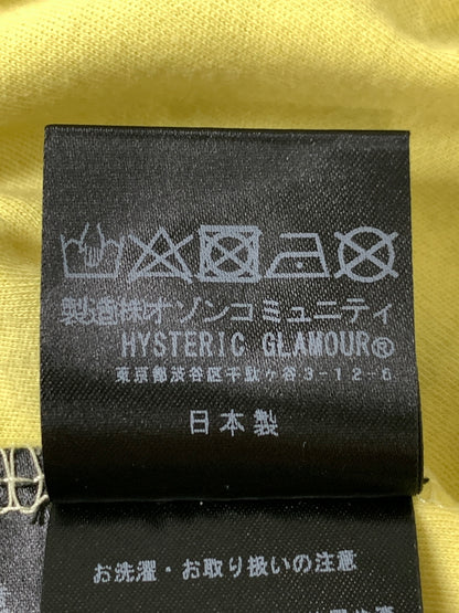 【中古品】【レディース】 HYSTERIC GLAMOUR ヒステリックグラマー 25SS SPEEDSTER チビTシャツ レディース トップス 半袖タイトTシャツ ベビーTシャツ 170-261008-em-41-min サイズ：FREE カラー：クリームイエロー 万代Net店