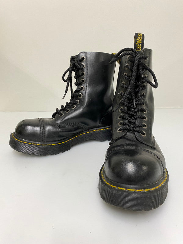 【中古品】【メンズ】 DR.MARTENS ドクターマーチン BXB ビーエックスビー スチールトゥ 10ホールブーツ 靴 シューズ ブーツ 164-261008-KS-04-min サイズ：US10L UK カラー：ブラック 万代Net店