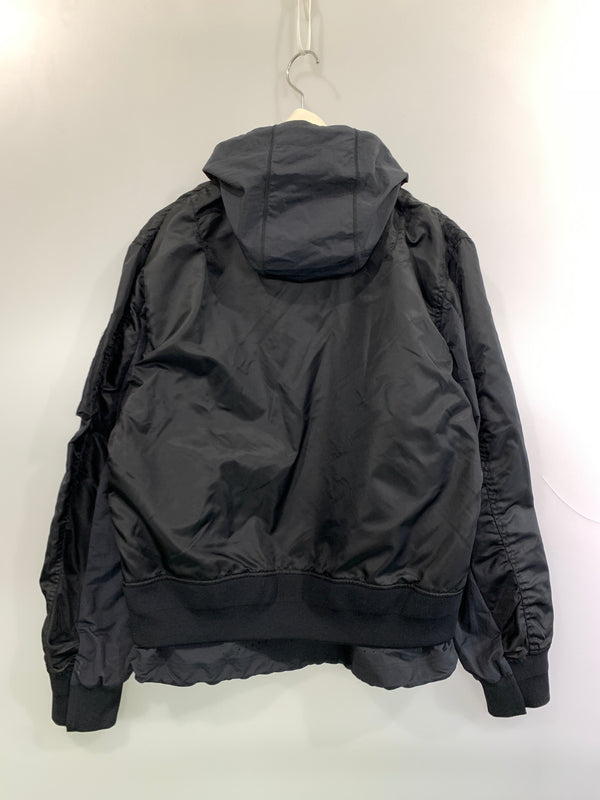 【中古品】【メンズ】 SACAI × NIKE サカイ ナイキ CZ4697-010 21AW NRG LAYERED JKT ウィンドランナージャケット レイヤード ボンバージャケット ナイロン アウター 140-261010-ta-20-min サイズ：S カラー：ブラック 万代Net店