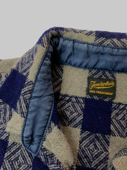 【中古品】【メンズ】 TENDERLOIN テンダーロイン 13AW T-BUFFALO CPO JACKET T-バッファロー CPO ジャケット シャツジャケット ウールジャケット 142-261010-ta-27-min サイズ：M カラー：ブルー/グレー系（チェック） 万代Net店
