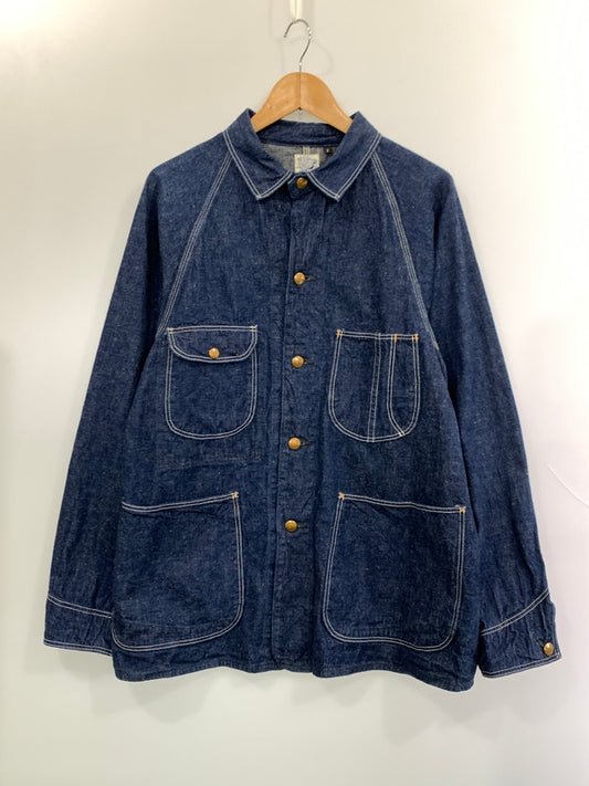 【中古品】【メンズ】 OR SLOW オアスロウ 50’S DENIM COVERALL 50年代 デニム カバーオール メンズ ヴィンテージ 145-261007-em-11-min サイズ：2 カラー：インディゴ 万代Net店