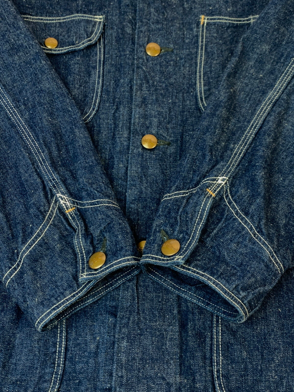 【中古品】【メンズ】 OR SLOW オアスロウ 50’S DENIM COVERALL 50年代 デニム カバーオール メンズ ヴィンテージ 145-261007-em-11-min サイズ：2 カラー：インディゴ 万代Net店