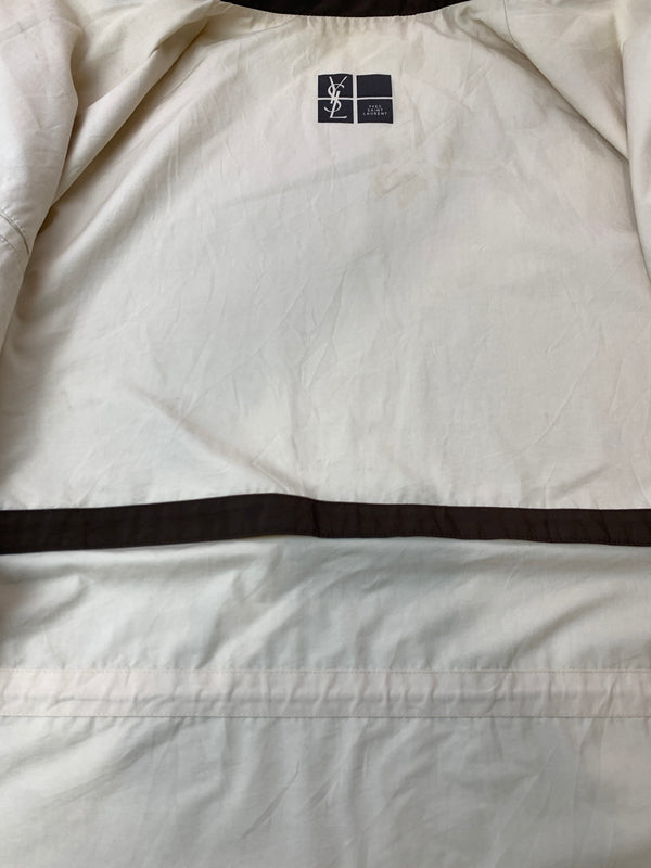【現状渡し品】【メンズ】 YVES SAINT LAURENT イヴ・サンローラン フィールドジャケット コットンジャケット ミドルコート 146-261010-ta-32-min サイズ：105 カラー：アイボリー系 万代Net店