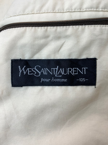 【現状渡し品】【メンズ】 YVES SAINT LAURENT イヴ・サンローラン フィールドジャケット コットンジャケット ミドルコート 146-261010-ta-32-min サイズ：105 カラー：アイボリー系 万代Net店