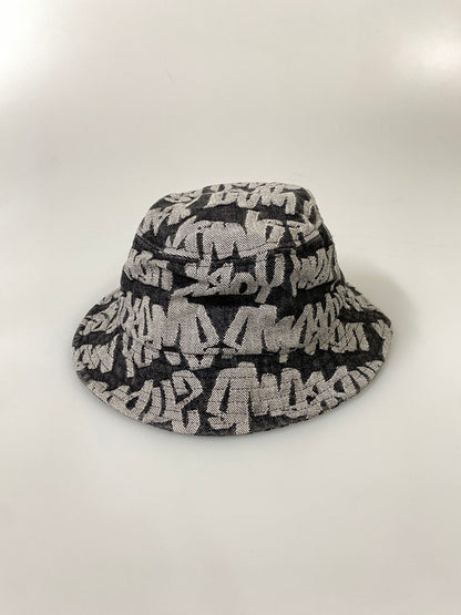 【中古品】【メンズ】 SUPREME シュプリーム FAT TIP JACQUARD DENIM CRUSHER ファット ティップ ジャカード デニム クラッシャー 帽子 ハット バケットハット 185-261008-KS-27-min サイズ：M-R カラー：ブラック/グレー 万代Net店