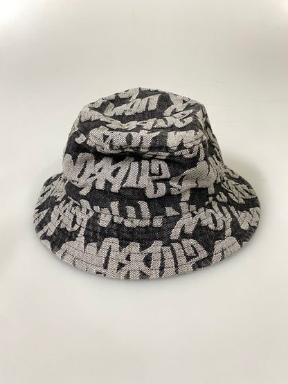 【中古品】【メンズ】 SUPREME シュプリーム FAT TIP JACQUARD DENIM CRUSHER ファット ティップ ジャカード デニム クラッシャー 帽子 ハット バケットハット 185-261008-KS-27-min サイズ：M-R カラー：ブラック/グレー 万代Net店