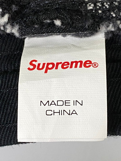 【中古品】【メンズ】 SUPREME シュプリーム FAT TIP JACQUARD DENIM CRUSHER ファット ティップ ジャカード デニム クラッシャー 帽子 ハット バケットハット 185-261008-KS-27-min サイズ：M-R カラー：ブラック/グレー 万代Net店
