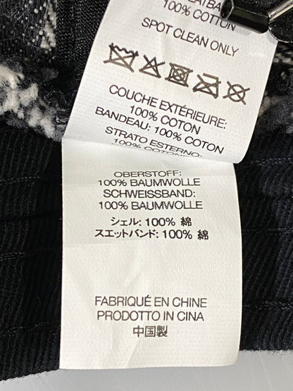 【中古品】【メンズ】 SUPREME シュプリーム FAT TIP JACQUARD DENIM CRUSHER ファット ティップ ジャカード デニム クラッシャー 帽子 ハット バケットハット 185-261008-KS-27-min サイズ：M-R カラー：ブラック/グレー 万代Net店
