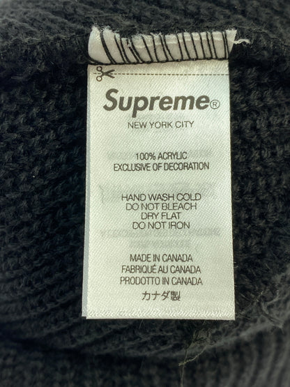 【中古品】【メンズ/レディース】 SUPREME シュプリーム LOOSE GAUGA BEANIE ルーズ ゲージ ビーニー ニットキャップ 帽子 ニット帽 185-261008-em-15-min カラー：ブラック 万代Net店