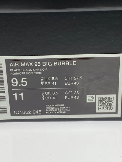 【中古品】【メンズ】 NIKE ナイキ AIR MAX 95 BIG BUBBLE エアマックス 95 ビッグバブル IQ1662-045 靴 スニーカー シューズ 160-261011-hu-04-min カラー：BLACK/BLACK-OFF NOIR 万代Net店