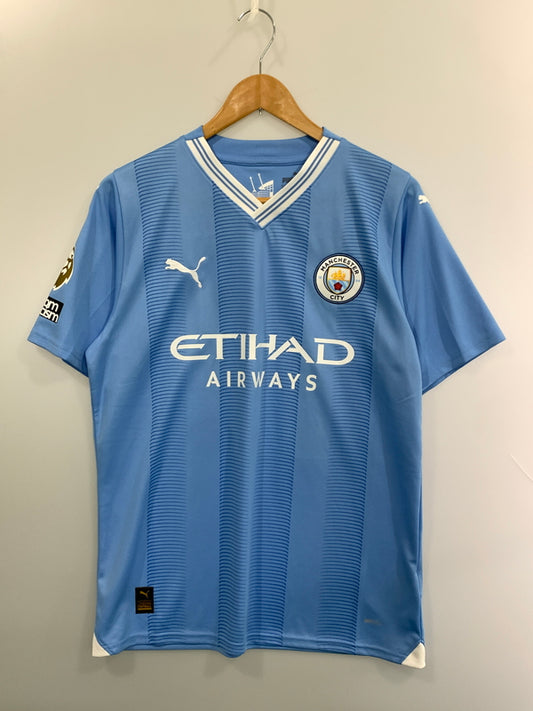 【中古品】【メンズ】 PUMA プーマ MANCHESTER CITY DE BRUYNE UNIFORM マンチェスター シティ デ ブライネ ユニフォーム 背番号 17 半袖Tシャツ 148-261007-em-22-min サイズ：M カラー：ライトブルー 万代Net店