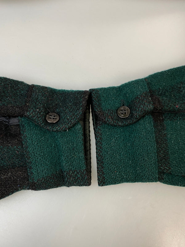 【中古品】【メンズ】 PETERS WHALER ピーターズ ウェイラー 60'S CPO WOOL SHIRT 60年代 ウールシャツ ヴィンテージ ウール製 シャツジャケット メンズ アウター 146-261007-em-33-min サイズ：M カラー：グリーン/ブラック 万代Net店
