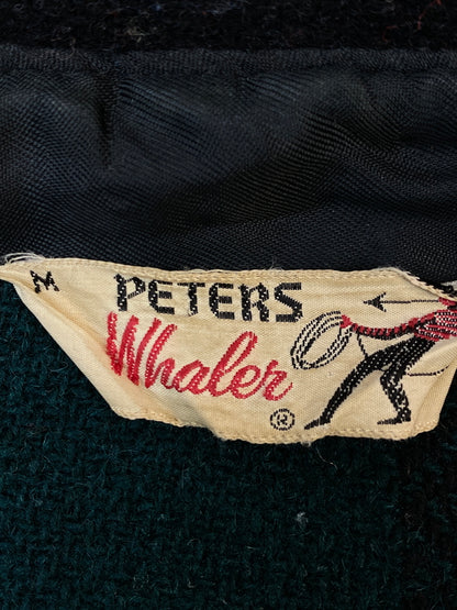 【中古品】【メンズ】 PETERS WHALER ピーターズ ウェイラー 60'S CPO WOOL SHIRT 60年代 ウールシャツ ヴィンテージ ウール製 シャツジャケット メンズ アウター 146-261007-em-33-min サイズ：M カラー：グリーン/ブラック 万代Net店