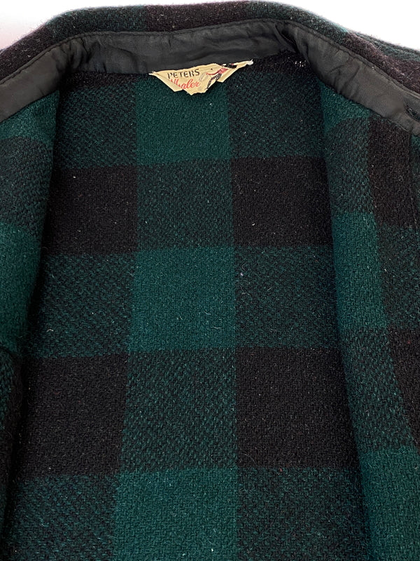 【中古品】【メンズ】 PETERS WHALER ピーターズ ウェイラー 60'S CPO WOOL SHIRT 60年代 ウールシャツ ヴィンテージ ウール製 シャツジャケット メンズ アウター 146-261007-em-33-min サイズ：M カラー：グリーン/ブラック 万代Net店