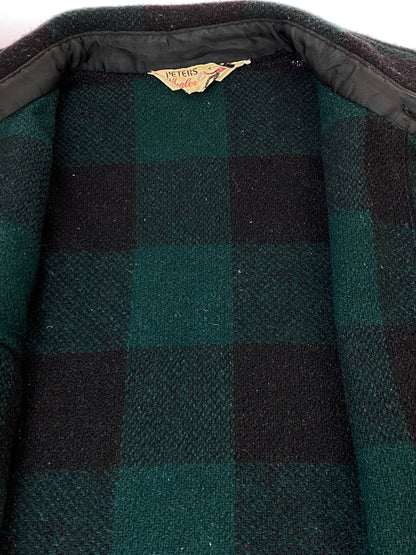 【中古品】【メンズ】 PETERS WHALER ピーターズ ウェイラー 60'S CPO WOOL SHIRT 60年代 ウールシャツ ヴィンテージ ウール製 シャツジャケット メンズ アウター 146-261007-em-33-min サイズ：M カラー：グリーン/ブラック 万代Net店