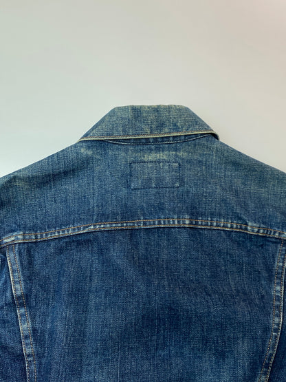 【現状渡し品】【メンズ】 LEVI'S リーバイス 60S 70 505 BIG E DENIM JACKET 60年代 70年代 505 ビッグE 赤タブ デニムジャケット メンズ アウター Gジャン ヴィンテージ 146-261015-em-06-min カラー：インディゴ 万代Net店