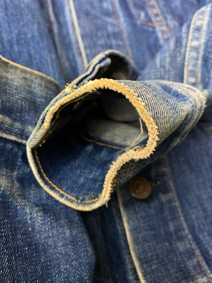 【現状渡し品】【メンズ】 LEVI'S リーバイス 60S 70 505 BIG E DENIM JACKET 60年代 70年代 505 ビッグE 赤タブ デニムジャケット メンズ アウター Gジャン ヴィンテージ 146-261015-em-06-min カラー：インディゴ 万代Net店