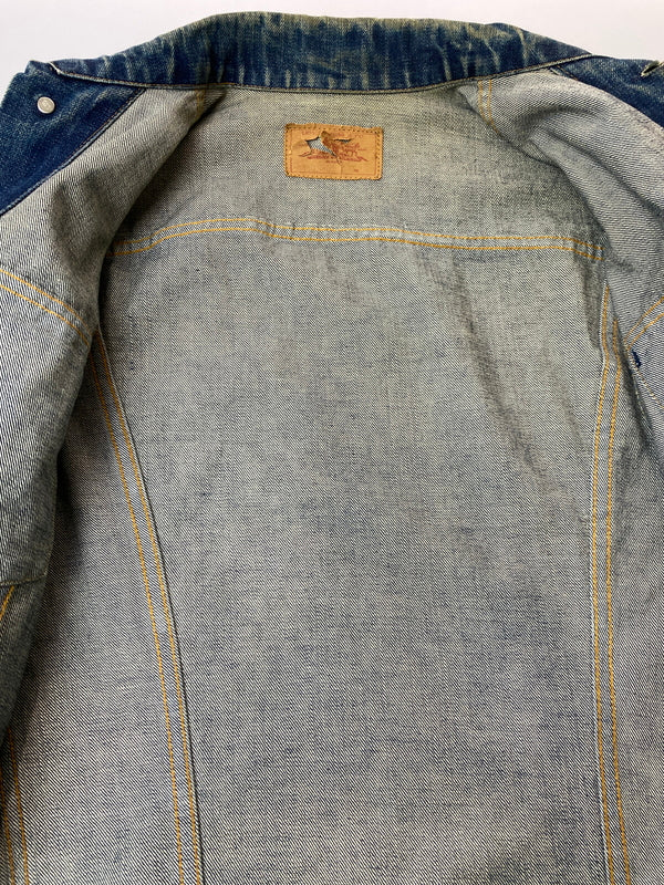 【現状渡し品】【メンズ】 LEVI'S リーバイス 60S 70 505 BIG E DENIM JACKET 60年代 70年代 505 ビッグE 赤タブ デニムジャケット メンズ アウター Gジャン ヴィンテージ 146-261015-em-06-min カラー：インディゴ 万代Net店