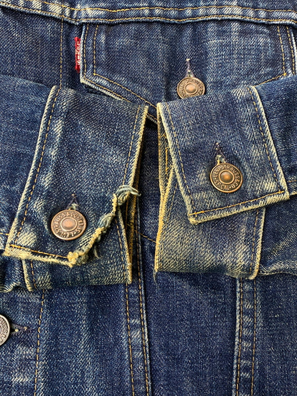【現状渡し品】【メンズ】 LEVI'S リーバイス 60S 70 505 BIG E DENIM JACKET 60年代 70年代 505 ビッグE 赤タブ デニムジャケット メンズ アウター Gジャン ヴィンテージ 146-261015-em-06-min カラー：インディゴ 万代Net店