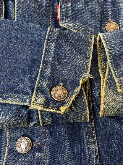 【現状渡し品】【メンズ】 LEVI'S リーバイス 60S 70 505 BIG E DENIM JACKET 60年代 70年代 505 ビッグE 赤タブ デニムジャケット メンズ アウター Gジャン ヴィンテージ 146-261015-em-06-min カラー：インディゴ 万代Net店