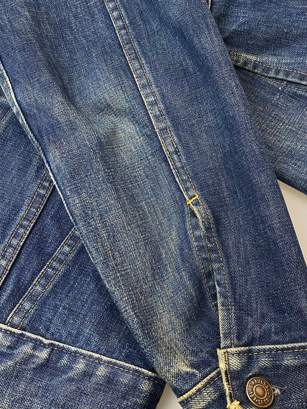 【現状渡し品】【メンズ】 LEVI'S リーバイス 60S 70 505 BIG E DENIM JACKET 60年代 70年代 505 ビッグE 赤タブ デニムジャケット メンズ アウター Gジャン ヴィンテージ 146-261015-em-06-min カラー：インディゴ 万代Net店