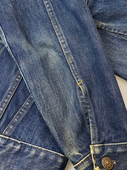 【現状渡し品】【メンズ】 LEVI'S リーバイス 60S 70 505 BIG E DENIM JACKET 60年代 70年代 505 ビッグE 赤タブ デニムジャケット メンズ アウター Gジャン ヴィンテージ 146-261015-em-06-min カラー：インディゴ 万代Net店