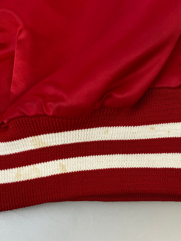 【現状渡し品】【メンズ】 CHALK LINE チョーク ライン 80S NYLON AWARD JACKET 80年代 ナイロン アワード ジャケット メンズ アウター スタジアムジャンパー スタジャン 146-261007-em-36-min サイズ：XL カラー：レッド 万代Net店