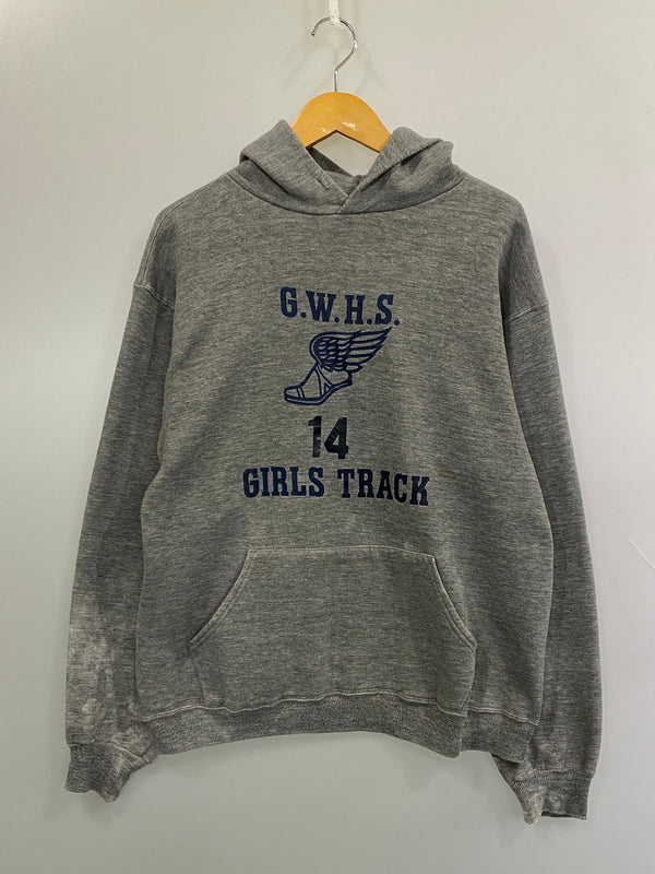 【現状渡し品】【メンズ】 RUSSELL ATHLETIC ラッセル アスレチック 80S HOODIE 80年代 フーディー スウェット パーカー メンズ トップス ヴィンテージ 146-261007-em-37-min サイズ：L カラー：グレー 万代Net店