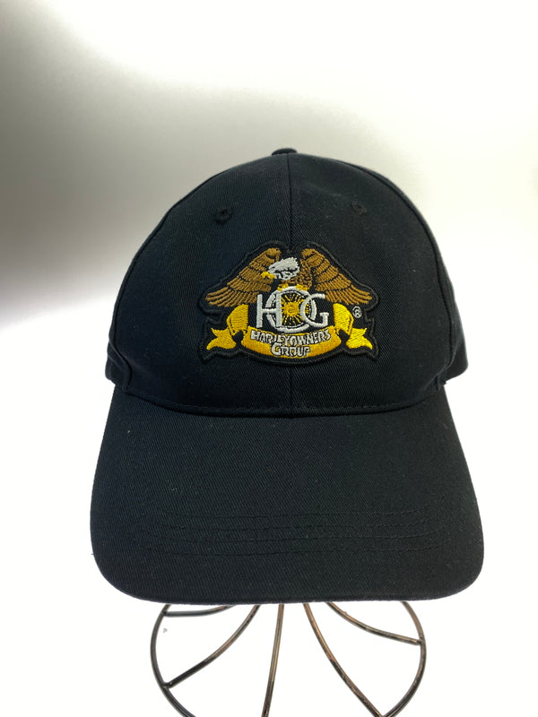 【中古品】【メンズ/レディース】 HARLEY OWNERS GROUP ハーレー オーナーズ グループ 90S CAP 90年代 キャップ 帽子 ヴィンテージ 185-261008-em-14-min サイズ：FREE カラー：ブラック 万代Net店