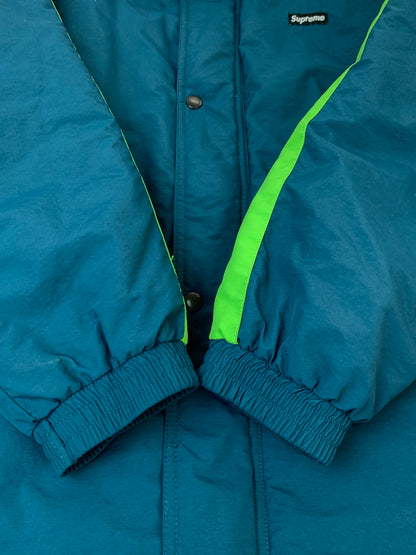 【中古品】【メンズ】 SUPREME シュプリーム 17AW SSTADIUM PARKA スタジアム パーカ ベンチコート スタジャン 142-261007-em-19-min サイズ：M カラー：グリーン系 万代Net店