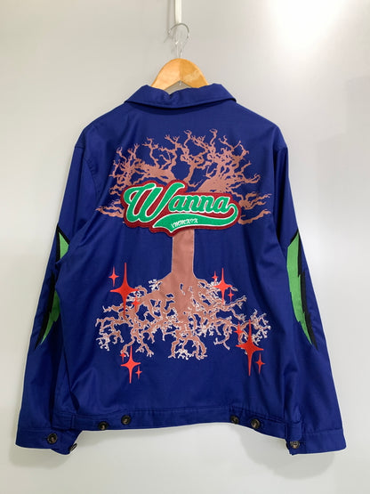 【中古品】【メンズ】 WANNA ワナ IMAGINE JACKET イマジン ジャケット メンズ アウター 刺繍 ワッペン プリント ブルゾン 142-261008-em-30-min サイズ：L カラー：ブルー 万代Net店