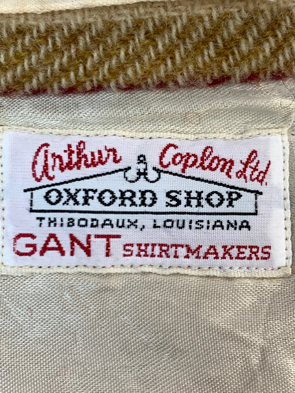 【現状渡し品】【メンズ】 GANT ガント 60-70S WOOL CHECK SHIRT 60年代 70年代 ウール チェック シャツ メンズ 長袖シャツ トップス ヴィンテージ 146-261007-em-20-min サイズ：M カラー：マルチカラー 万代Net店