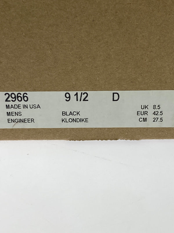 【中古品】【メンズ】 RED WING レッド ウィング 11-INCH ENGINEER 11インチ エンジニア 2966 靴 ブーツ 164-261011-hu-14-min サイズ：9 1/2 カラー：ブラック 万代Net店