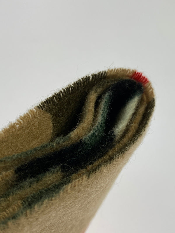 【中古品】【メンズ/レディース】 BURBERRY バーバリー WOOL MUFFLER ITFRAFER10CAS ウールマフラー チェック スカーフ 大型ストール 183-261008-em-13-min カラー：ベージュ系 万代Net店