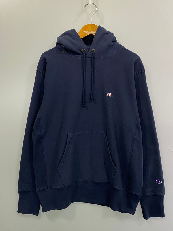 【中古品】【メンズ】 CHAMPION チャンピオン REVERSEWEAVE PULLOVER HOODIE リバースウィーブ プルオーバー フーディー メンズ パーカー トップス 146-261007-em-38-min サイズ：L カラー：ネイビー 万代Net店