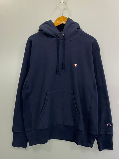 【中古品】【メンズ】 CHAMPION チャンピオン REVERSEWEAVE PULLOVER HOODIE リバースウィーブ プルオーバー フーディー メンズ パーカー トップス 146-261007-em-38-min サイズ：L カラー：ネイビー 万代Net店
