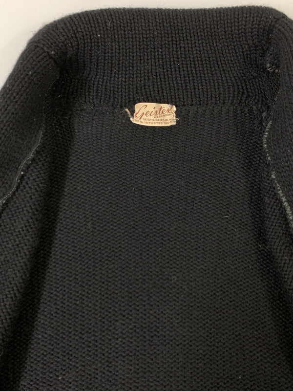 【現状渡し品】【メンズ】 GEISTEX ガイステックス 40'S ローゲージ ショールカラーカーディガン 1940年代 メンズ トップス 146-261008-KS-28-min カラー：ブラック 万代Net店