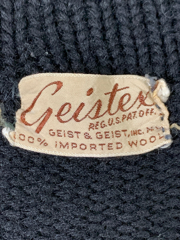 【現状渡し品】【メンズ】 GEISTEX ガイステックス 40'S ローゲージ ショールカラーカーディガン 1940年代 メンズ トップス 146-261008-KS-28-min カラー：ブラック 万代Net店