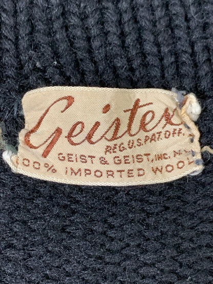 【現状渡し品】【メンズ】 GEISTEX ガイステックス 40'S ローゲージ ショールカラーカーディガン 1940年代 メンズ トップス 146-261008-KS-28-min カラー：ブラック 万代Net店