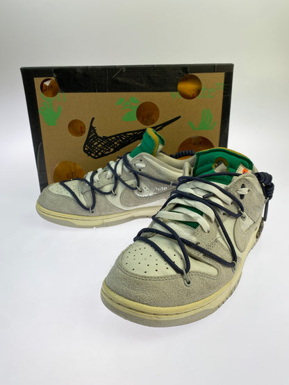 【中古品】【メンズ】 OFF-WHITE×NIKE オフホワイト ナイキ DUNK LOW ダンク ロー DJ0950-115 靴 シューズ スニーカー 160-261011-hu-05-min カラー：SAIL/NEUTRAL GREY-GRIDIRON 万代Net店