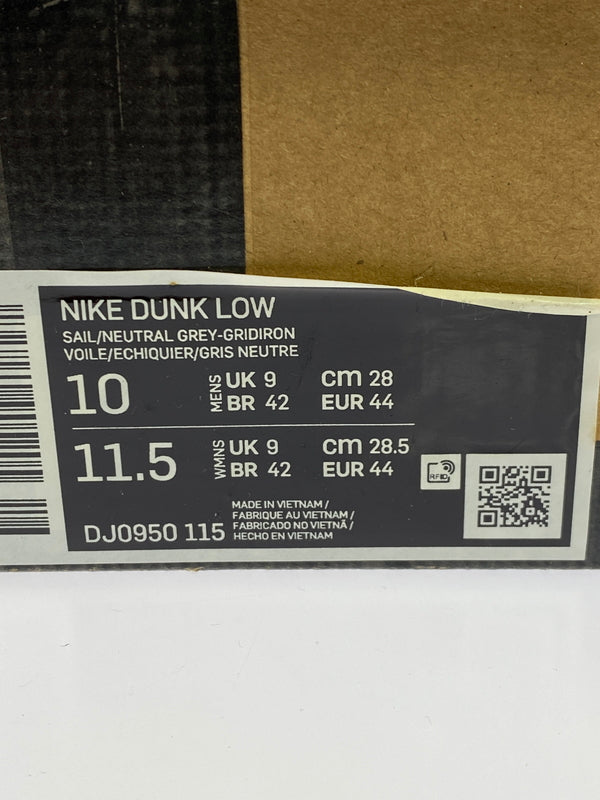 【中古品】【メンズ】 OFF-WHITE×NIKE オフホワイト ナイキ DUNK LOW ダンク ロー DJ0950-115 靴 シューズ スニーカー 160-261011-hu-05-min カラー：SAIL/NEUTRAL GREY-GRIDIRON 万代Net店