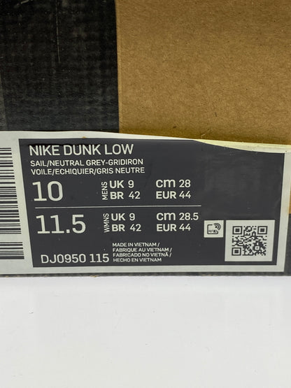 【中古品】【メンズ】 OFF-WHITE×NIKE オフホワイト ナイキ DUNK LOW ダンク ロー DJ0950-115 靴 シューズ スニーカー 160-261011-hu-05-min カラー：SAIL/NEUTRAL GREY-GRIDIRON 万代Net店